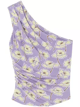 Топ Versace Poppies, фиолетовый