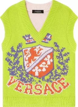 Топ Versace Royal Rebellion Intarsia Knit Top 'Multicolor', разноцветный