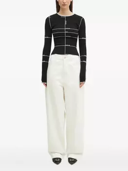 Топ VETEMENTS с интарсией, черный