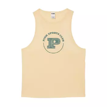 Топ Victoria's Secret Pink Cotton Racerback Tank, светло-желтый