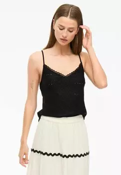 Топ VIHAUGA V-Ausschnitt VILA, черный