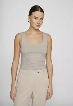 Топ VIKENZA U-NECK TANK REV NOOS VILA, песочный