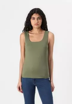 Топ VIKENZA U-NECK TANK REV NOOS VILA, цвет Four Leaf Clover