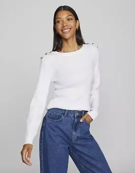 Топ Vila с длинными рукавами белого цвета