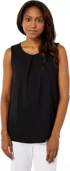 Топ Vince Camuto Sleeveless Washer Twill Shell, цвет Rich Black