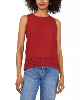 Топ Vince Camuto Tanks Blouse with Lace Hem, цвет Chilli