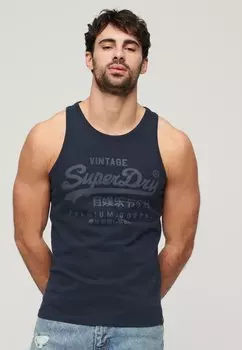 Топ VINTAGE LOGO HERITAGE Superdry, цвет eclipse navy
