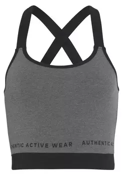 Топ Vivance Active Crop, цвет grau melange