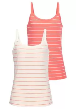 Топ VIVANCE, цвет Salmon/White