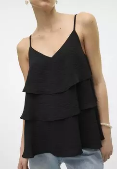 Топ Vmalva Layered Singlet Vero Moda, черный