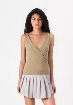 Топ VMESTA V NECK Vero Moda, бежевый
