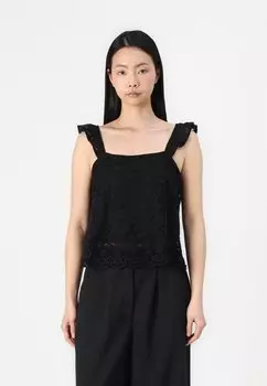 Топ VMHONEY FRILL SINGLET Vero Moda, черный