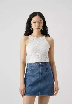 Топ Vmmila Crop Vero Moda, белоснежный