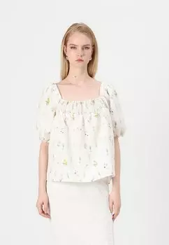 Топ VMNICOLA Vero Moda, кремовый