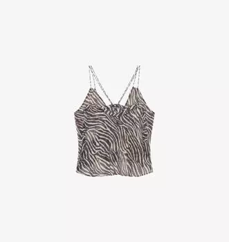 Топ Vojita из лиоцелла с принтом зебры Iro, цвет bro21