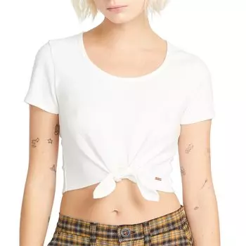 Топ Volcom Lil Rib Tie Front, цвет Star White