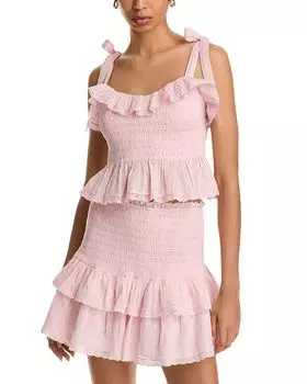 Топ Voto LoveShackFancy, розовый