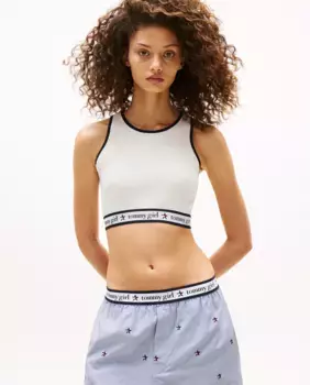 Топ в горошек Tommy Girl Tommy Jeans, цвет Crudo