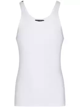 Топ в мелкий рубчик DOLCE & GABBANA, белый