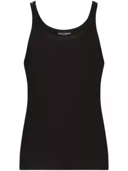Топ в мелкий рубчик DOLCE & GABBANA, черный