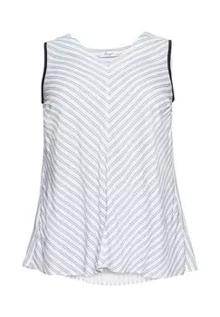 Топ в полосатом виде sheego, цвет Wei Gestreift