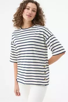 Топ в полоску Fatface Fat Face, бежевый