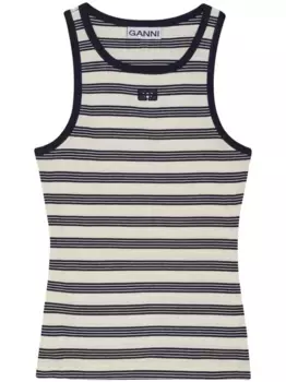 Топ в полоску GANNI, белый