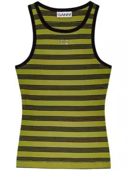 Топ в полоску GANNI, зеленый