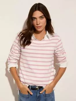 Топ в полоску из чистого органического хлопка ashley в полоску Baukjen, цвет White/Blossom