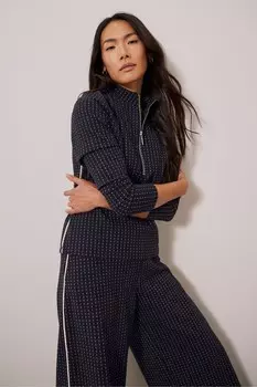 Топ в полоску на молнии Mint Velvet, синий