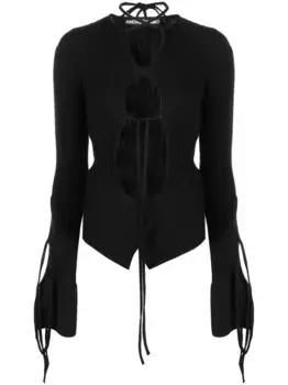 Топ в рубчик ANDREDAMO, черный