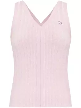 Топ в рубчик Baby Fox Maison Kitsun, фиолетовый