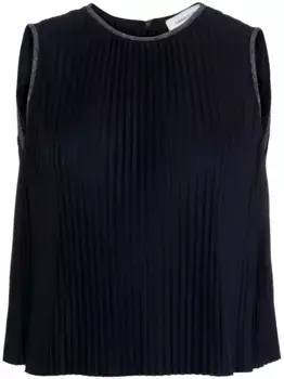 Топ в рубчик без рукавов Fabiana Filippi, синий