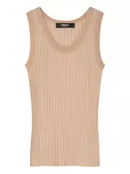 Топ в рубчик без рукавов VERSACE, нейтральный