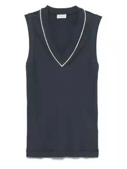 Топ в рубчик Brunello Cucinelli, синий