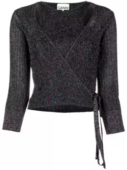 Топ в рубчик GANNI, синий