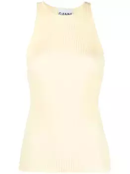 Топ в рубчик GANNI, желтый