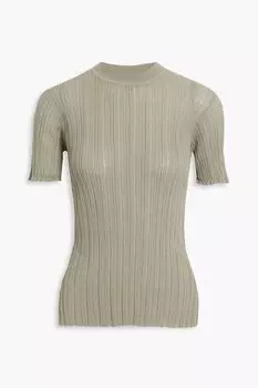 Топ в рубчик из смесового хлопка 3.1 PHILLIP LIM, грибной