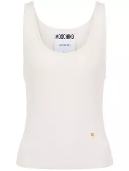 Топ в рубчик Moschino, белый