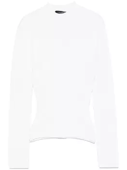 Топ в рубчик Mugler, белый