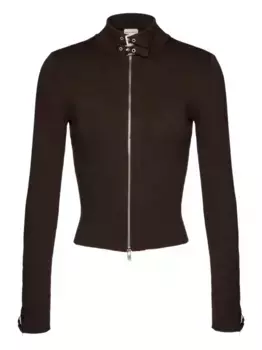 Топ в рубчик на молнии Magda Butrym, коричневый