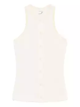 Топ в рубчик на пуговицах Nanushka, нейтральный