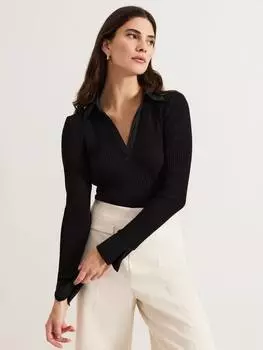 Топ в рубчик от лизы Phase Eight, черный