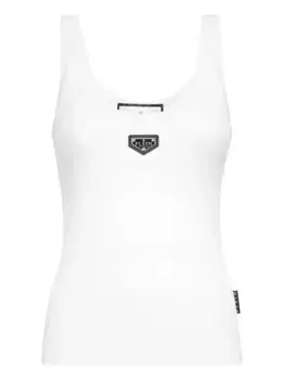 Топ в рубчик Philipp Plein, белый