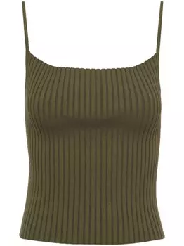 Топ в рубчик Prada, зеленый