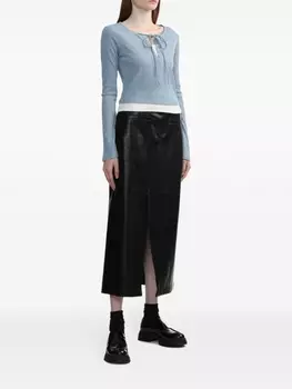 Топ в рубчик с бантом tout a coup, синий