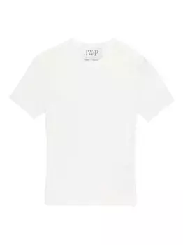 Топ в рубчик с короткими рукавами TWP, белый