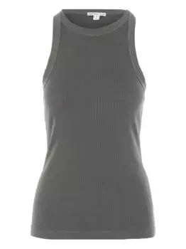 Топ в рубчик с круглым вырезом James Perse, серый