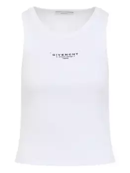 Топ в рубчик с логотипом Givenchy, белый