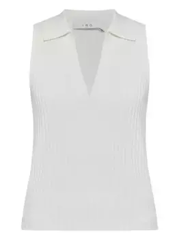 Топ в рубчик с V-образным вырезом IRO, белый